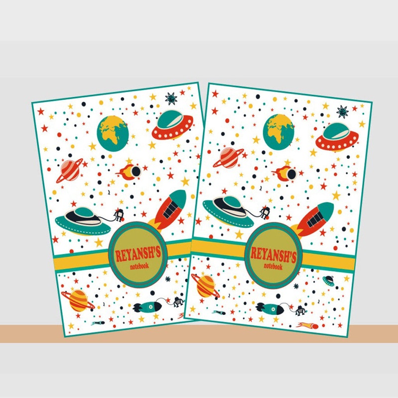 Personalised Notebooks – Space, Set of 2