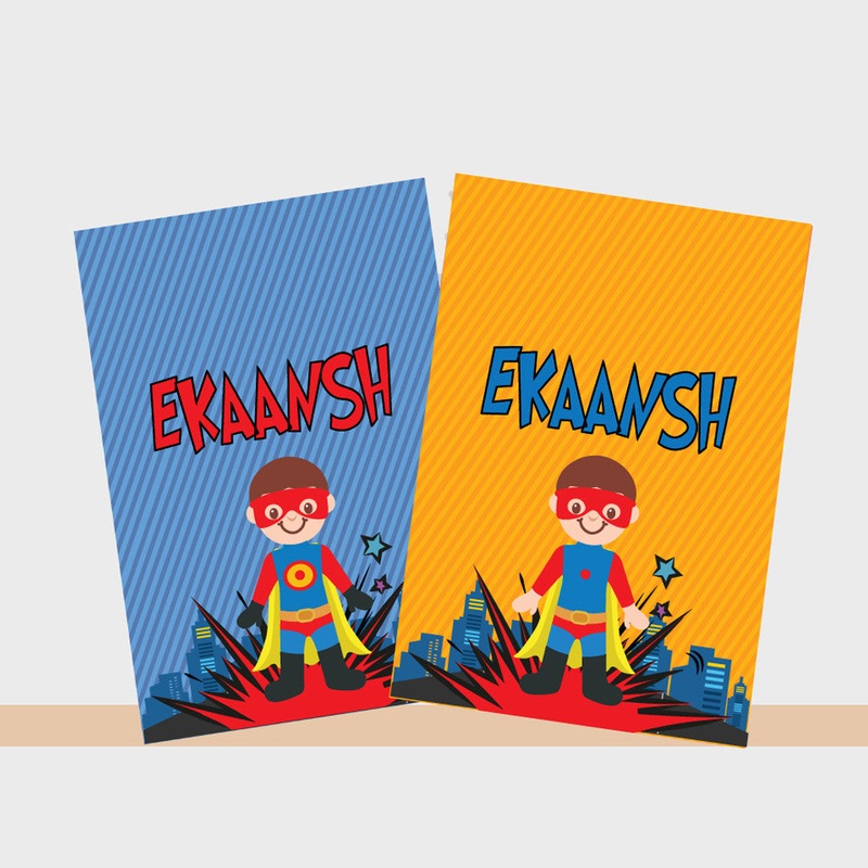 Personalised Notebooks – Superhero, Set of 2
