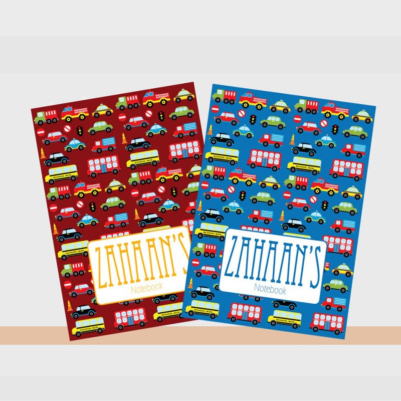Personalised Notebooks – Transport, Set of 2