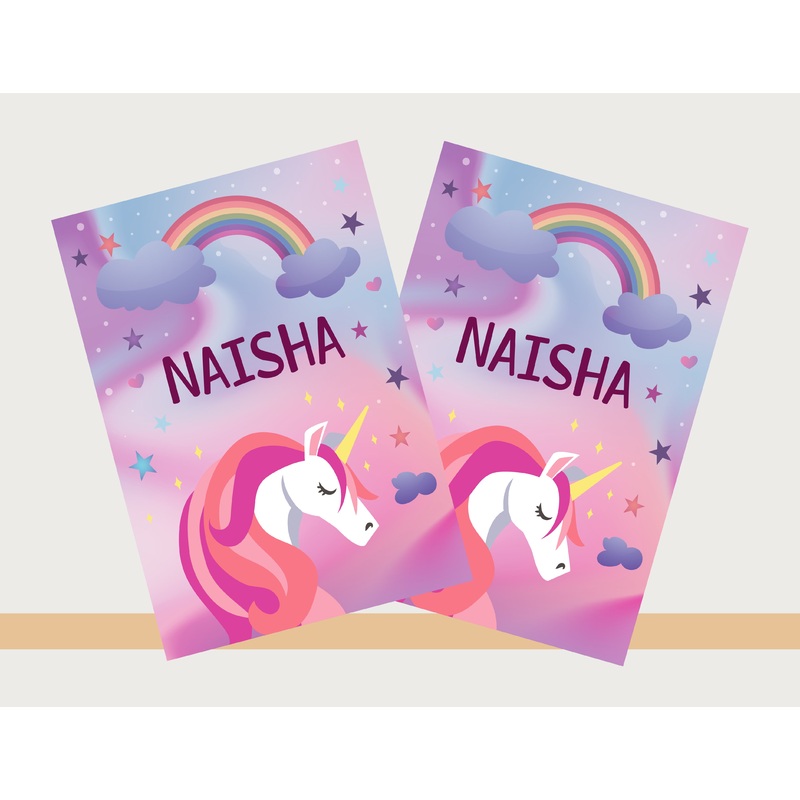 Personalised Notebooks – Unicorn Land, Set of 2