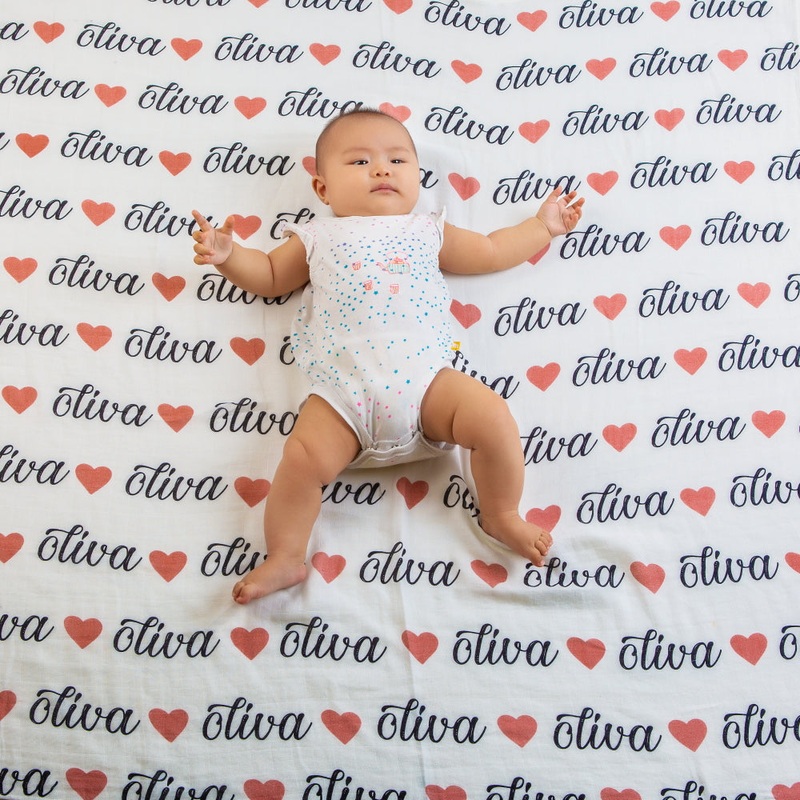 Personalized Heart Swaddle