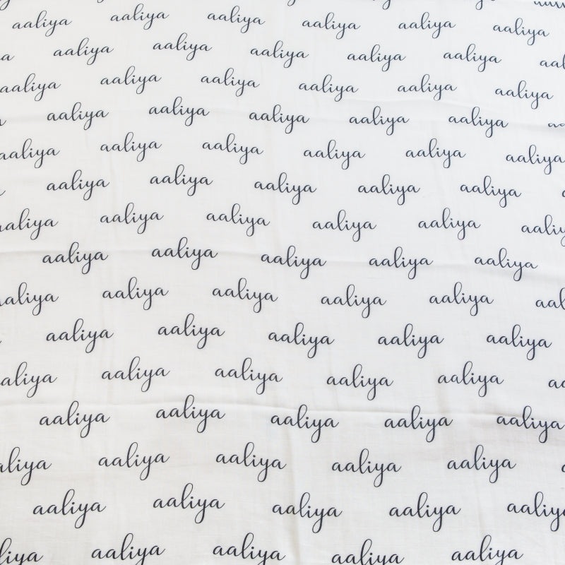 Personalized Name Swaddle (Black)