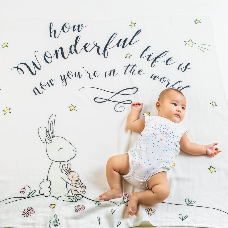 Wonderful Life Organic Personalized Swaddle