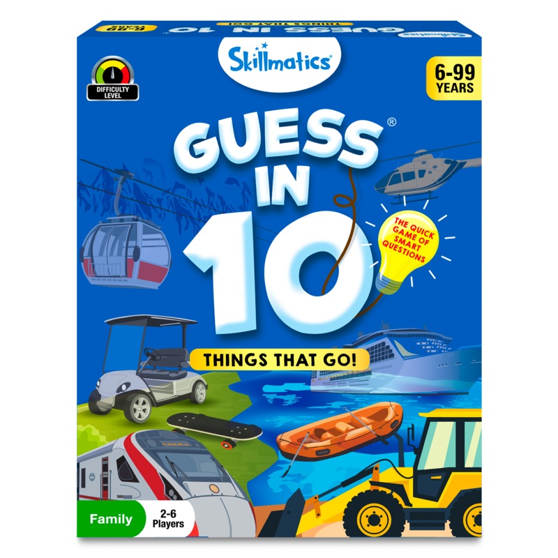 Guess in 10  Things That Go! | Card Game of Smart Questions