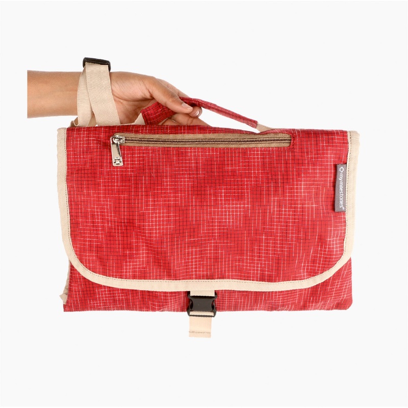 Insta Diaper Changing System/Changing Pad – Red Grid