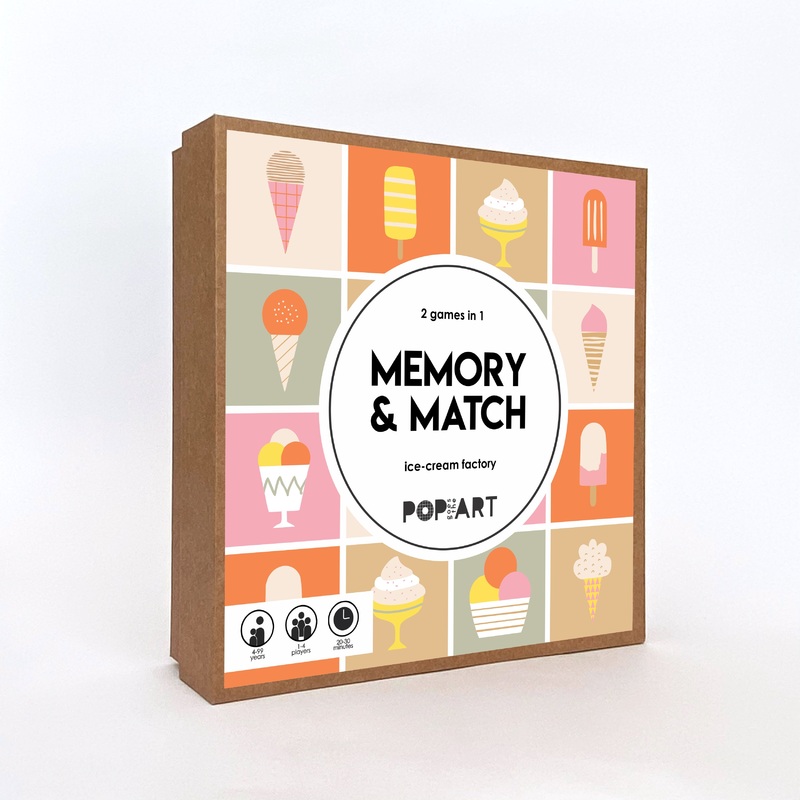 Memory and Match Game – Ice Cream Factory
