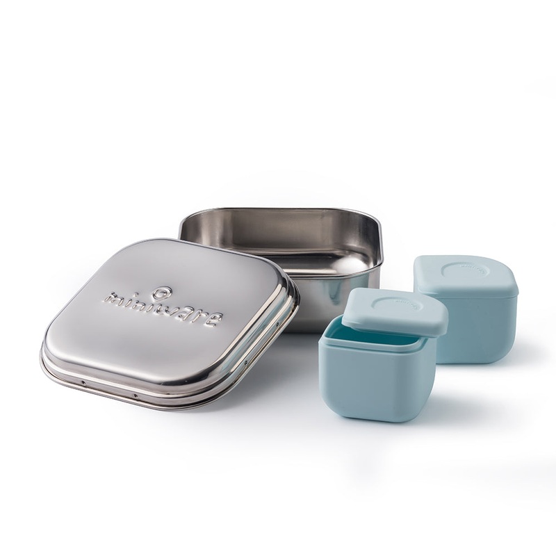 Miniware Grow Bento + 2 Silipods Lunch Box, Aqua