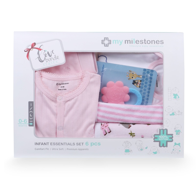 My Milestones Love Bundle Infant Gift Set B – 6 pcs – Pink