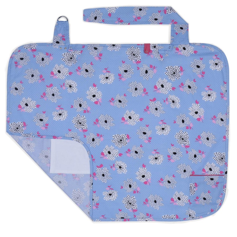 My Milestones Nursing Apron – Floral Jacquard Blue