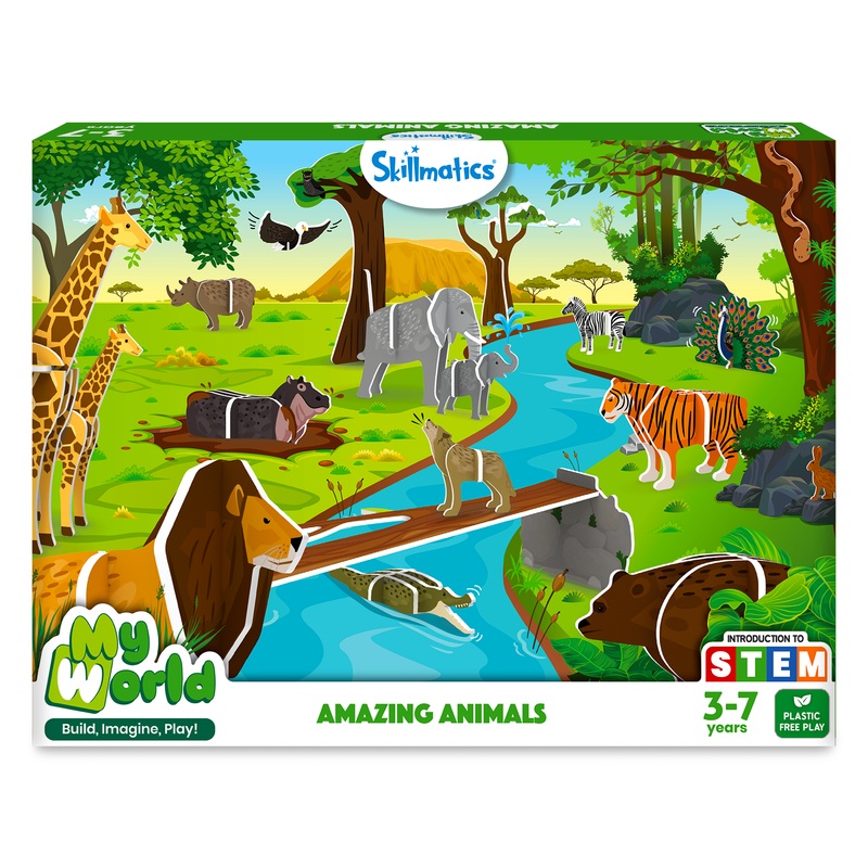 My World : Amazing Animals – Building Toy & Plastic Free Playset