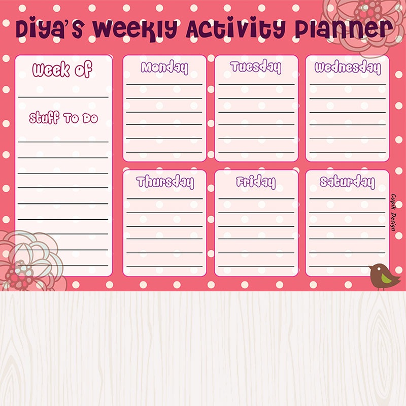 Activity Planner –  Birdie, Set of 50