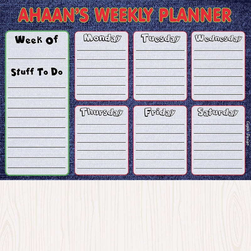 Activity Planner –  Denim, Set of 50