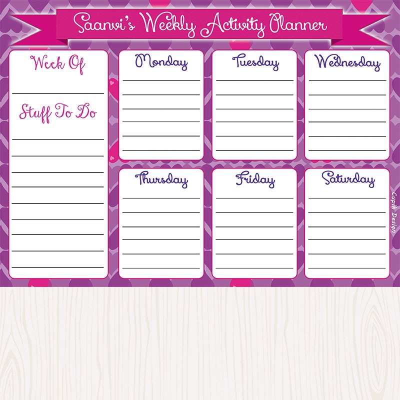 Activity Planner – Little Hearts, Set of 50
