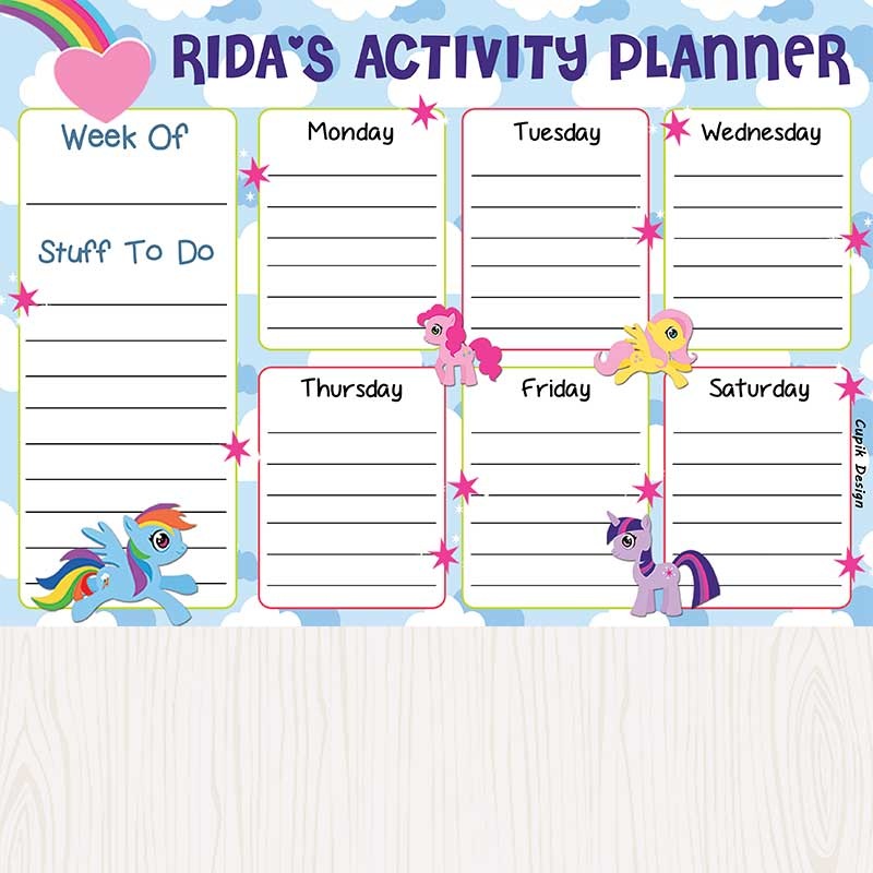 Activity Planner –  My Little Pony, Set of 50