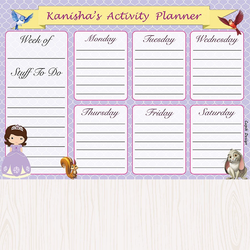 Activity Planner – Sofia, Set of 50
