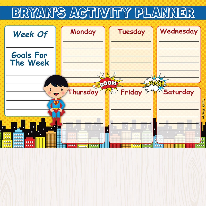 Activity Planner – Superboy, Set of 50