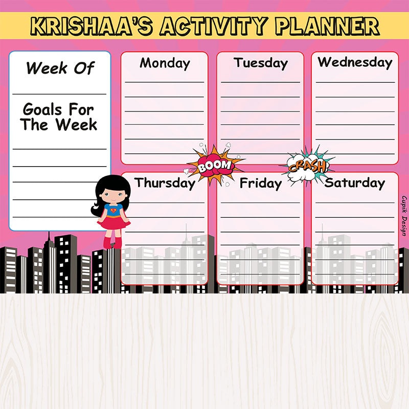 Activity Planner – Supergirl, Set of 50