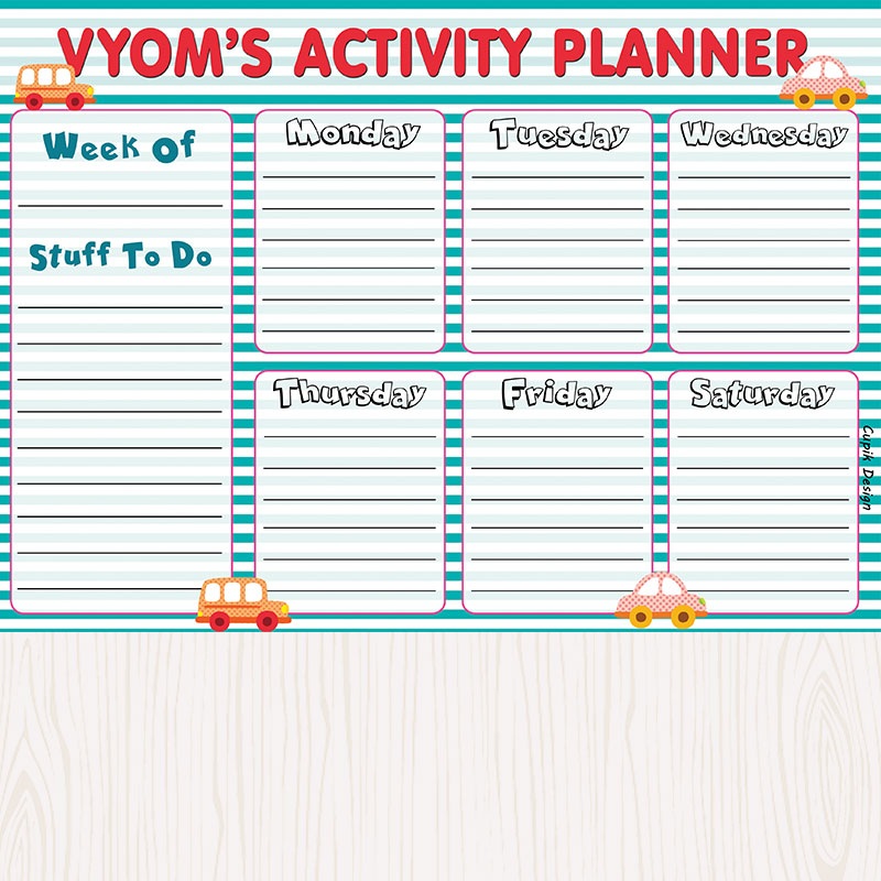 Activity Planner –  Transport, Set of 50