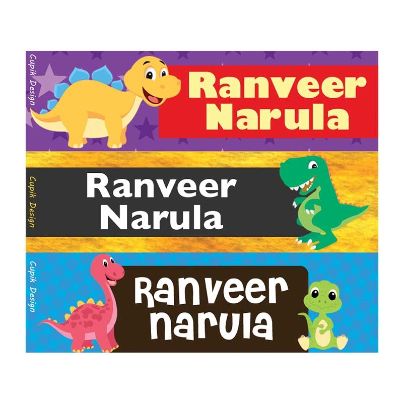 Name Stickers – Dinosaur, Set of 45