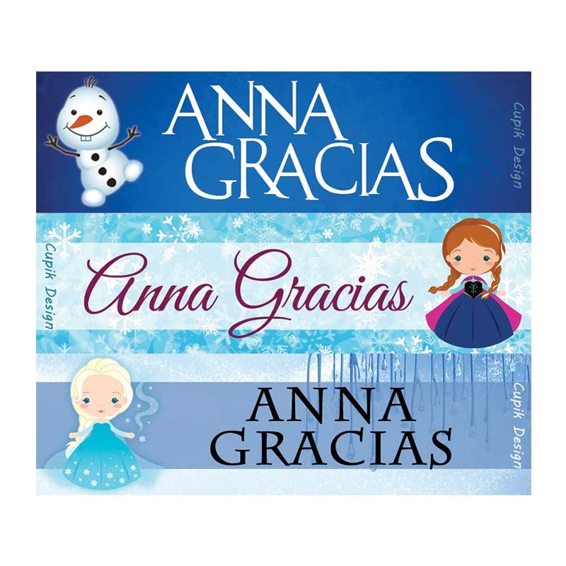 Name Stickers – Frozen, Set of 45