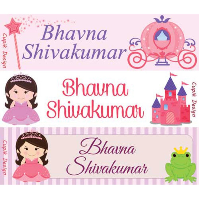 Name Stickers – Princess, Set of 45