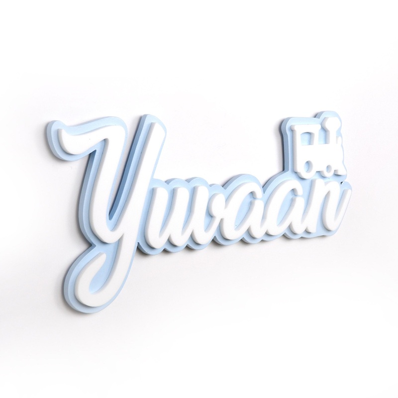 Personalised 3D Acrylic Name Plate – Train Engine