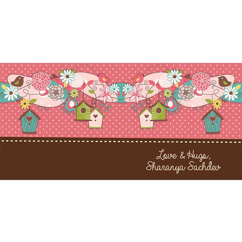 Personalised Envelopes – Birdhouse, Set of 25