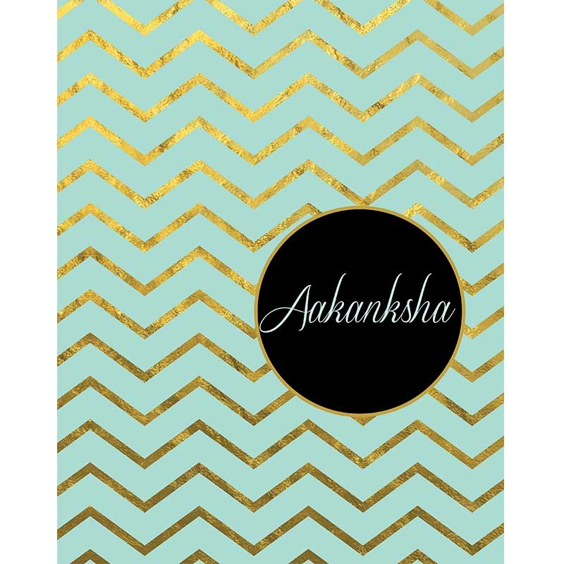 Personalised Folder – Chevron with Gold