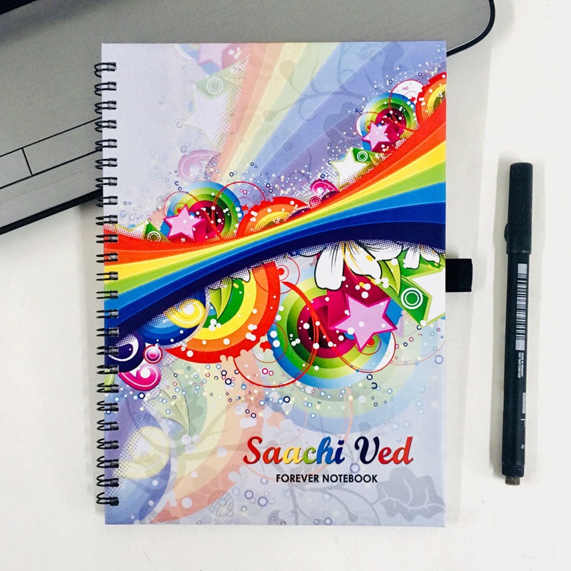 Personalised Forever Reusable Notebook – Psychedelic