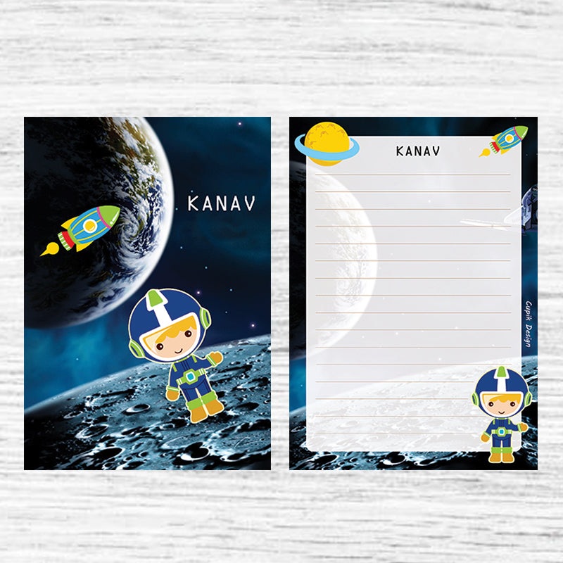 Personalised Letter Pads – Astronauts, Pack of 50 Sheets
