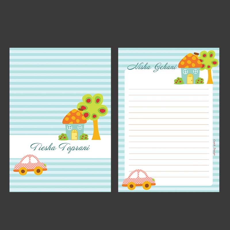 Personalised Letter Pads – Nursery, Pack of 50 Sheets