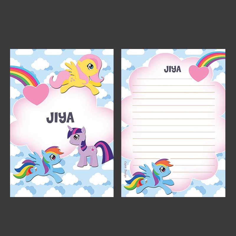 Personalised Letter Pads – Pony, Pack of 50 Sheets