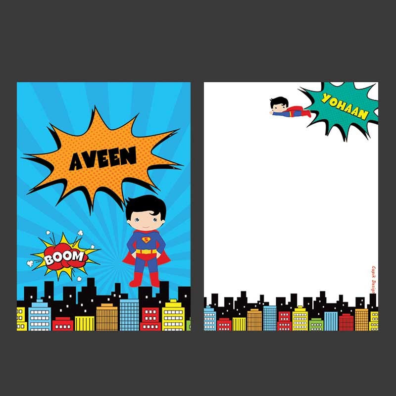 Personalised Letter Pads – Superboy, Pack of 50 Sheets