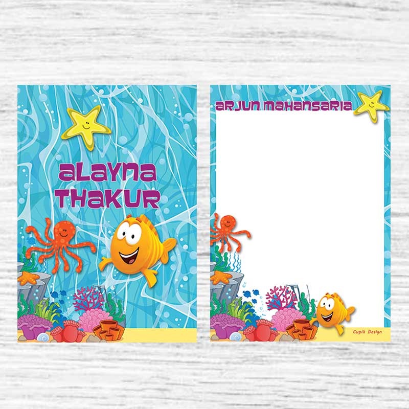 Personalised Letter Pads – Under The Sea, Pack of 50 Sheets