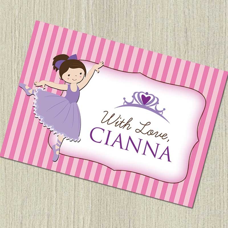 Personalised Notecards – Ballerina, Set of 20