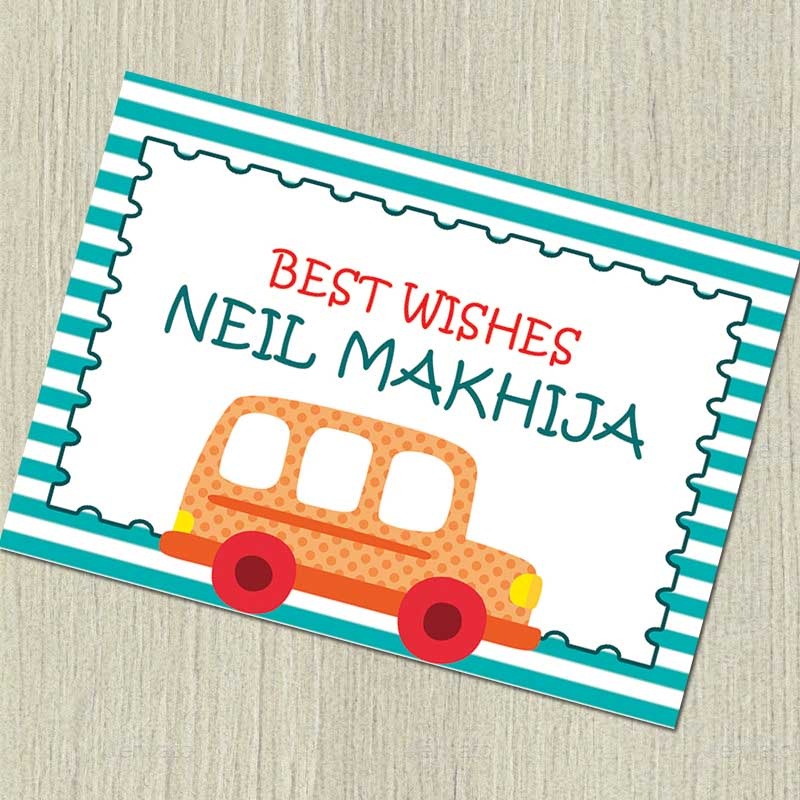Personalised Notecards – Car, Set of 20