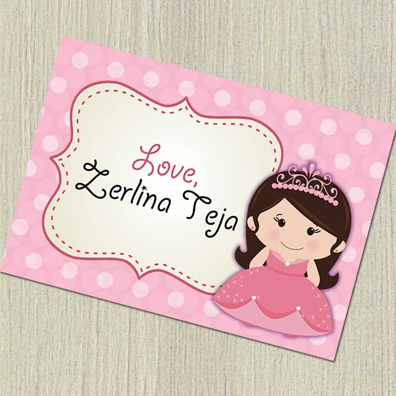 Personalised Notecards – Princess, Set of 20