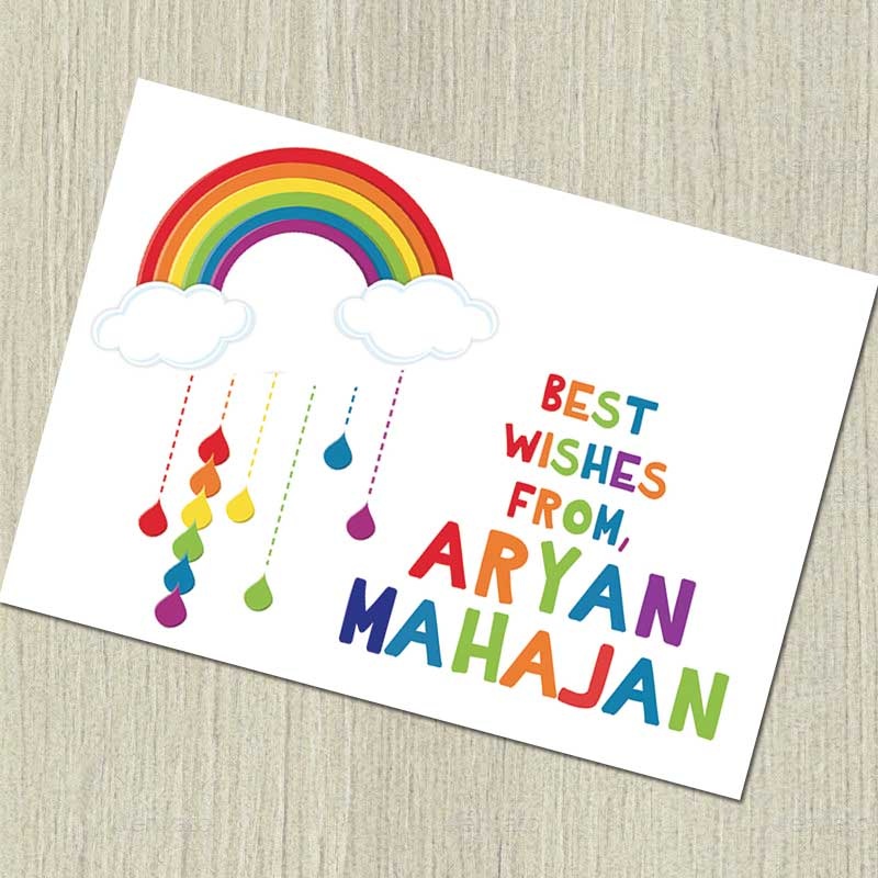 Personalised Notecards – Rainbow, Set of 20
