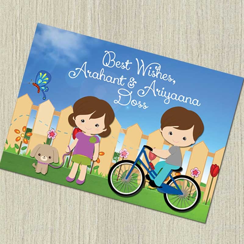 Personalised Notecards –   Siblings 2, Set of 20