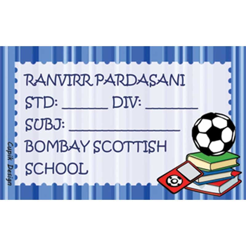 Personalised School Book Labels –  Books, Pack of 20