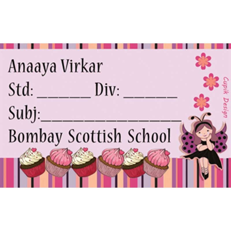 Personalised School Book Labels – Fairy, Pack of 20