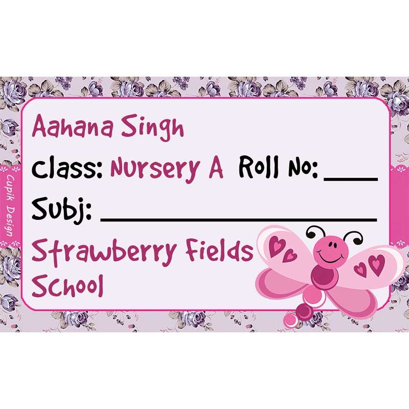 Personalised School Book Labels – Vintage, Pack of 20