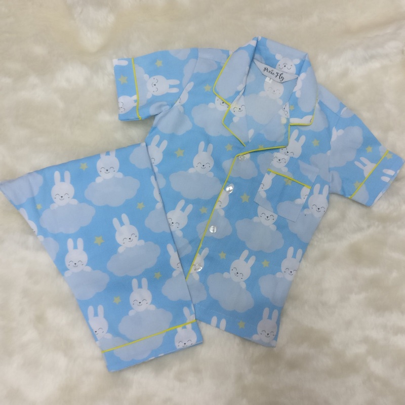 Kid’s Pyjama Set – Blue Bunnies
