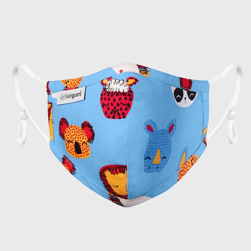 Livinguard Kids STREET Mask – Blue Koala |Anti-Microbial |Destroys 99.9% Coronavirus | Washable & Reusable