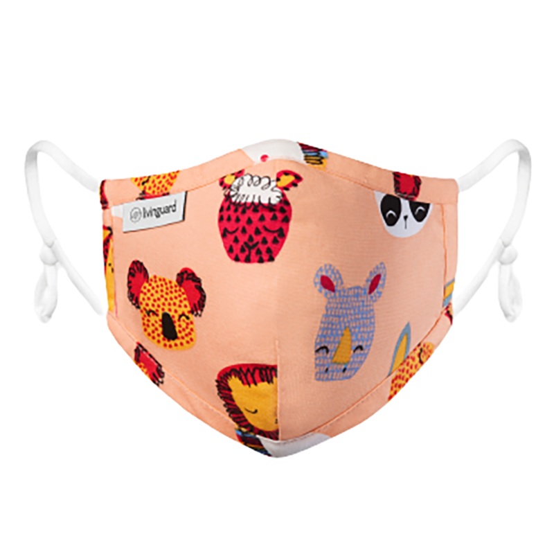 Livinguard Kids STREET Mask – Orange Koala |Anti-Microbial |Destroys 99.9% Coronavirus | Washable & Reusable