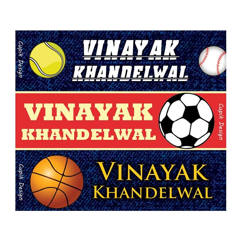 Name Stickers – Balls, Set of 45