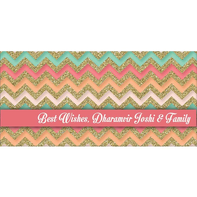 Personalised Envelopes – Multicolour Chevron, Set of 25