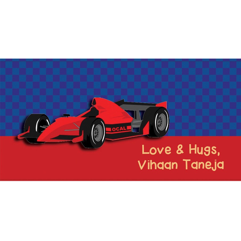 Personalised Envelopes – Racecar, Set of 25