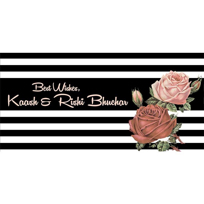 Personalised Envelopes – Stripes & Flowers, Set of 25