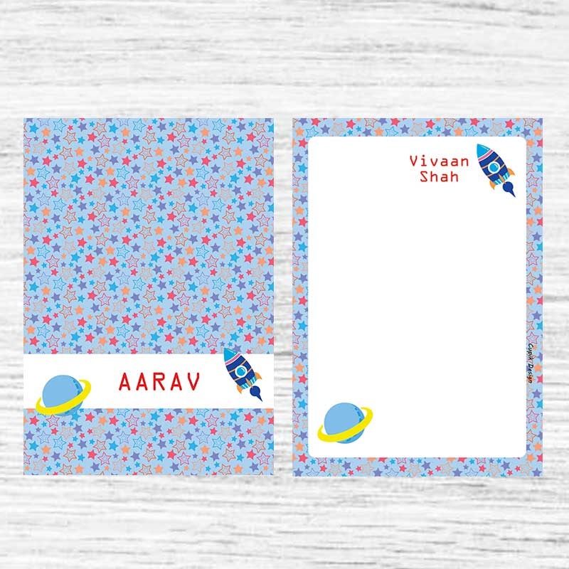Personalised Note Sheets – Space, Set of 50 Sheets